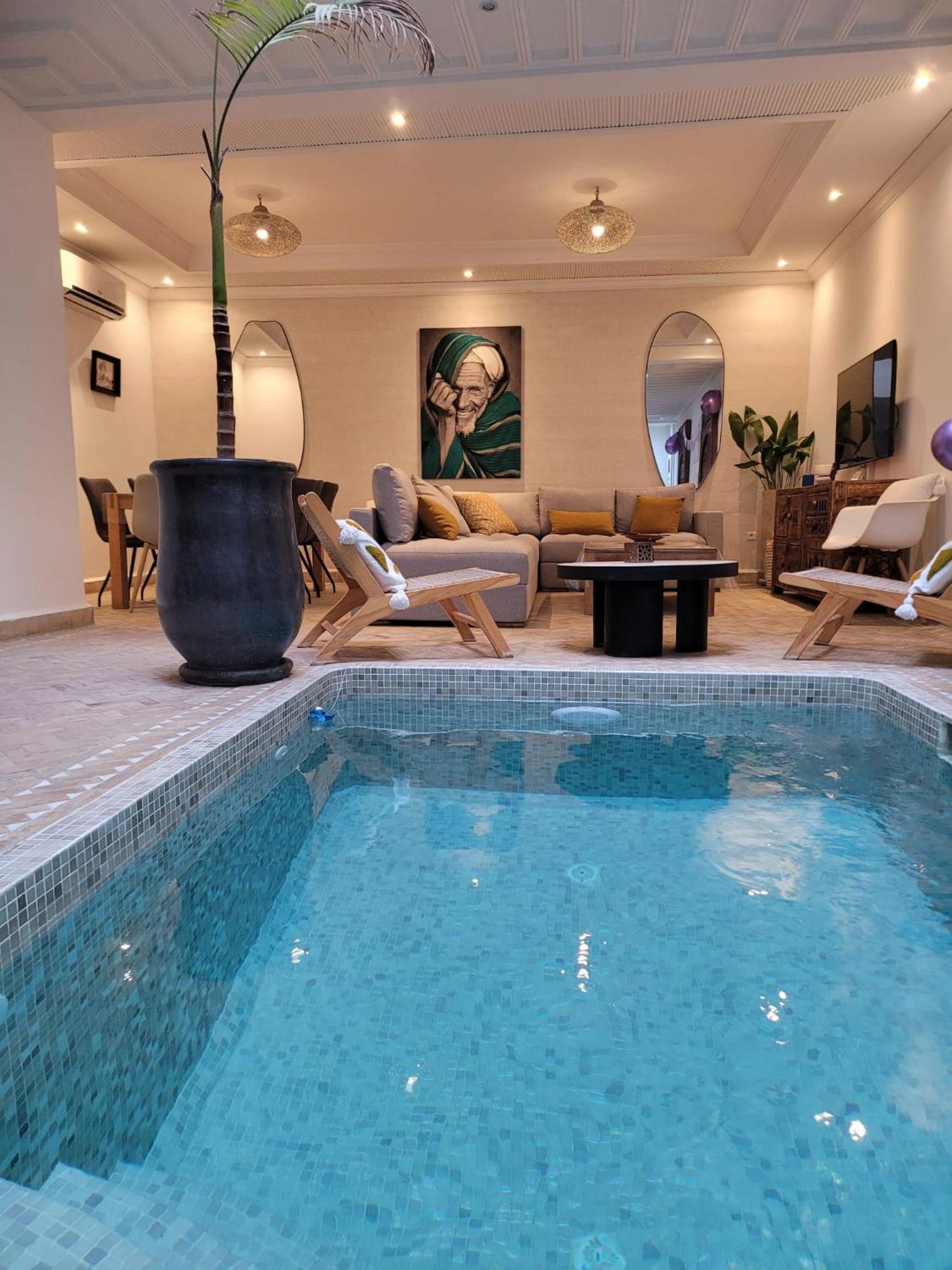 Riad Melilo Avec Piscine Chauffee Marrakesh Exterior photo